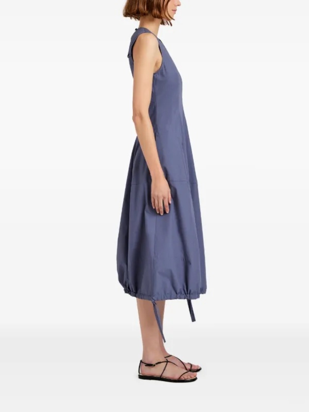 Proenza Schouler White Label Marley Drawstring Brushed Poplin Midi Dress - size - Picture 3 of 13